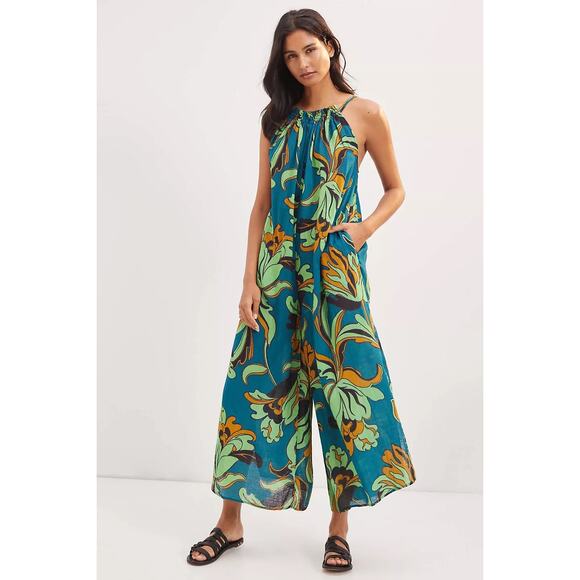 Anthropologie Summer Breeze Wide-Leg Jumpsuit size small - Picture 1 of 8
